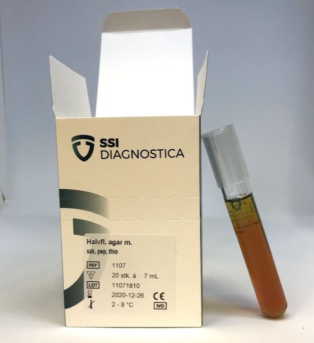1107 Halvfl. agar m. sak, pep, thio