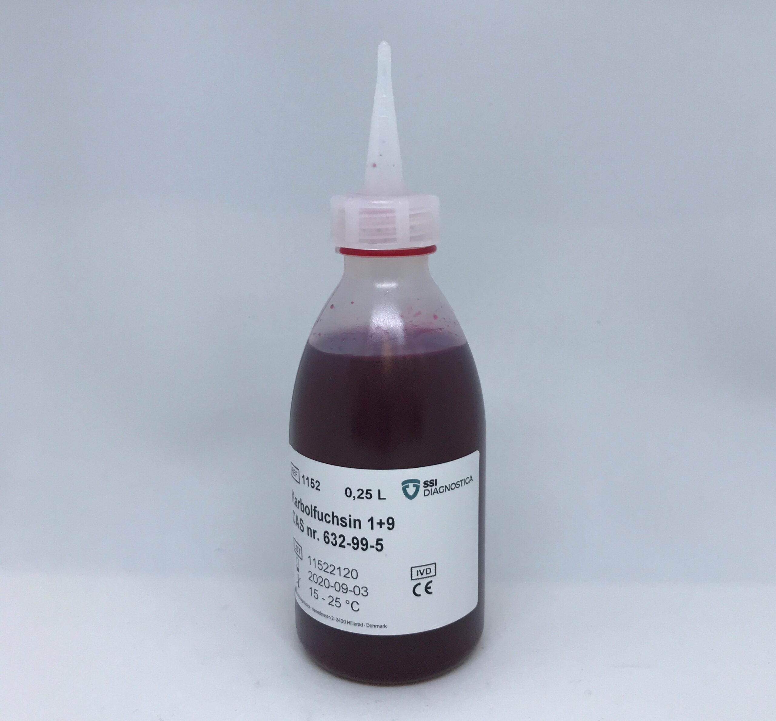 1152 Karbolfuchsin 1+9 - (dråbeflaske) 0,25 L