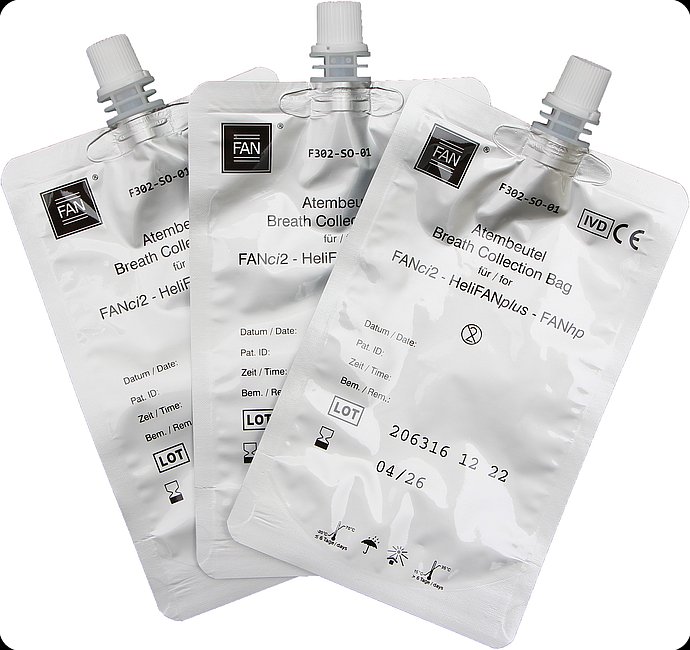 FAN Stand-up breath bag with cap, 0.3l