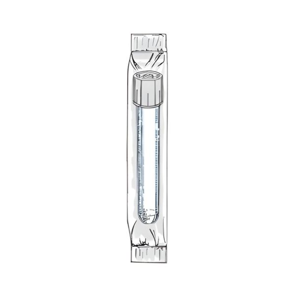PP rør, hvid PE, m. etiket, U-bund, 16x100 mm, 10 ml